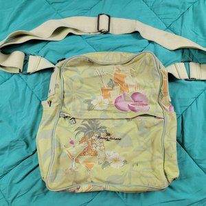 Tommy Bahama Womens Yellow Floral Messenger Side Bag Casual Outdoors Travel